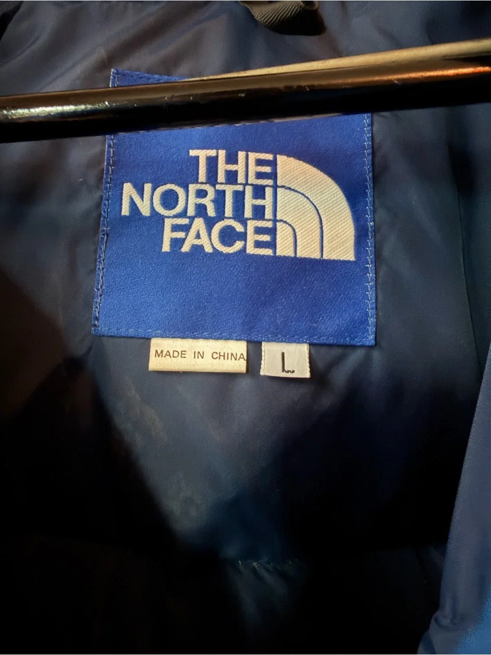 Vintage The North Face Blue Down Parka Jacket w/ Removable Hood – Men’s Large